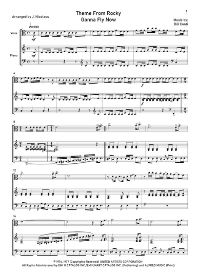 Gonna Fly Now (arr. John Nicolaus)