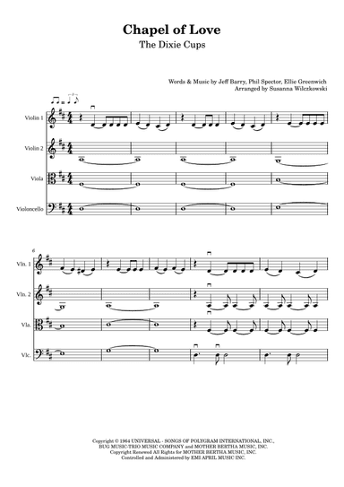 Chapel Of Love (arr. Susanna Wilczkowski)