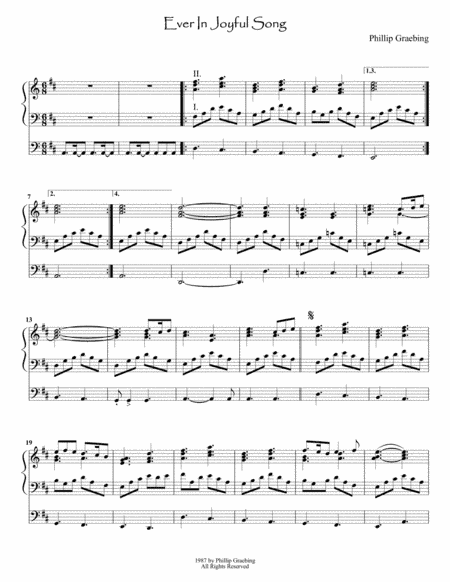 Ever In Joyful Song (arr. Phillip Graebing)