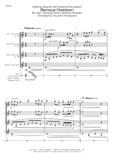 Baroque Hoedown (arr. Tsuyoshi Yoroiguma)