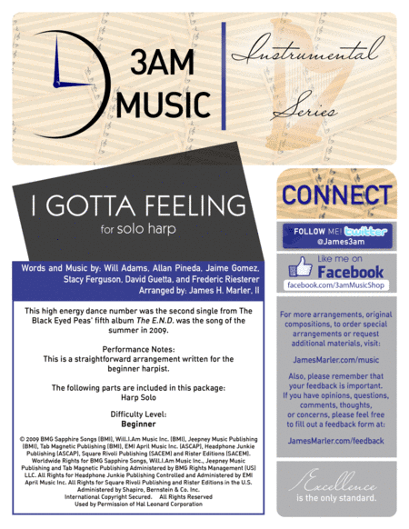 I Gotta Feeling (arr. James H. Marler, II)
