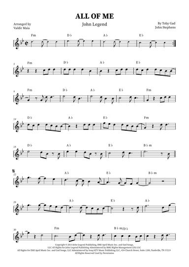 All Of Me (arr. Valdir Maia)