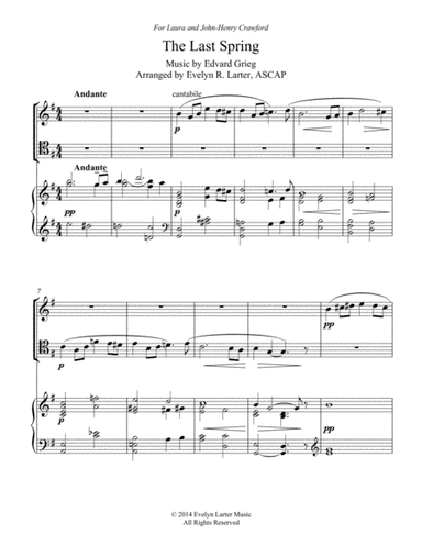 The Last Spring (arr. Evelyn R. Larter, ASCAP)