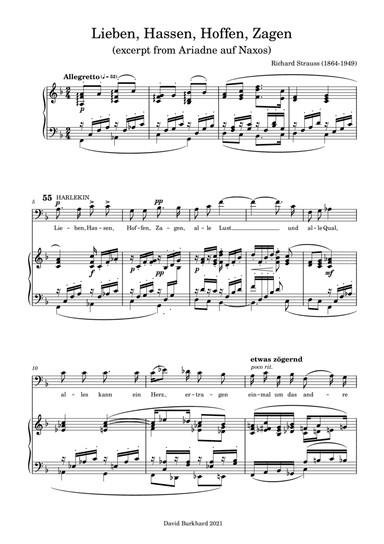 Lieben, Hassen, Hoffen, Zagen (arr. David Burkhard)