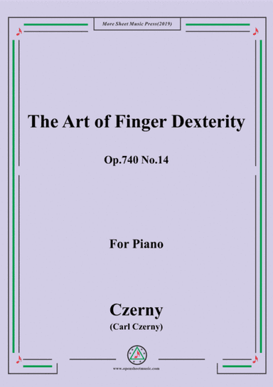 Czerny-The Art of Finger Dexterity,Op.740 No.14,for Piano (arr. MSM)