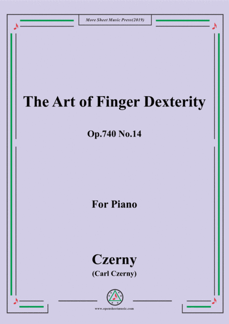 Czerny-The Art of Finger Dexterity,Op.740 No.14,for Piano (arr. MSM)
