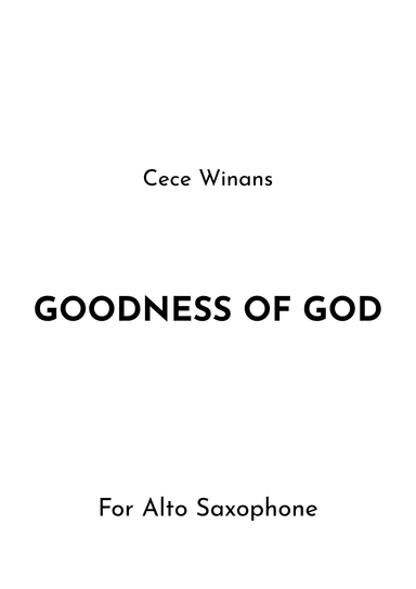 Goodness Of God (arr. Jireh J.)