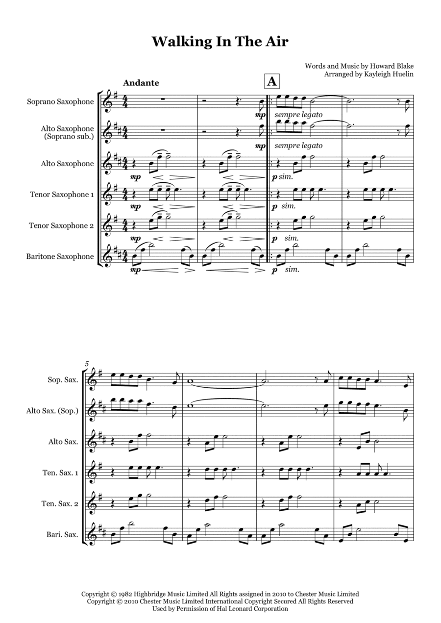 Walking In The Air (arr. Kayleigh Huelin)