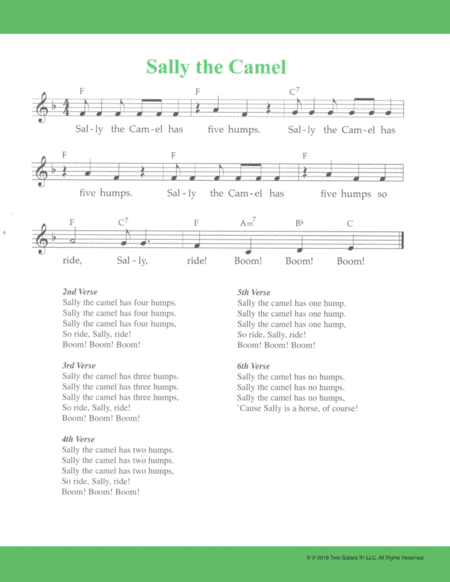 Sally the Camel (arr. Hal Wright)