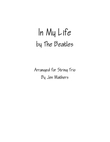 In My Life (arr. Jen Mathers)