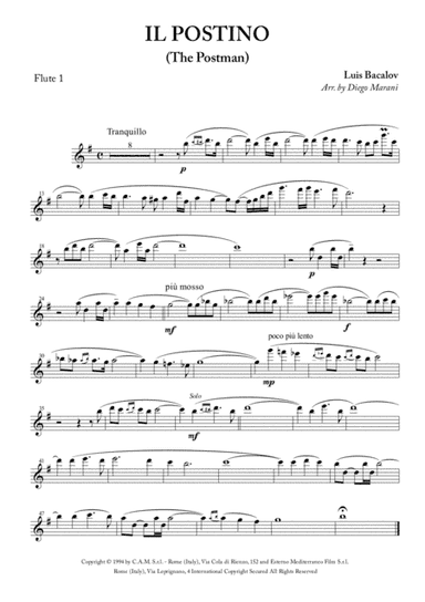 Il Postino (the Postman) (arr. Diego Marani)