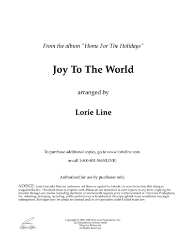 Joy To The World (from Home For The Holidays) (arr. Lorie Line)