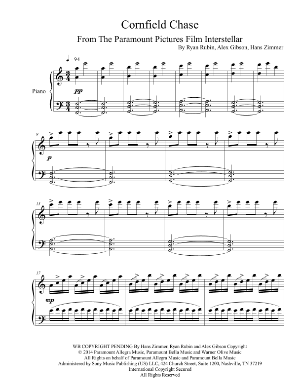 Cornfield Chase (arr. Iván Díaz)