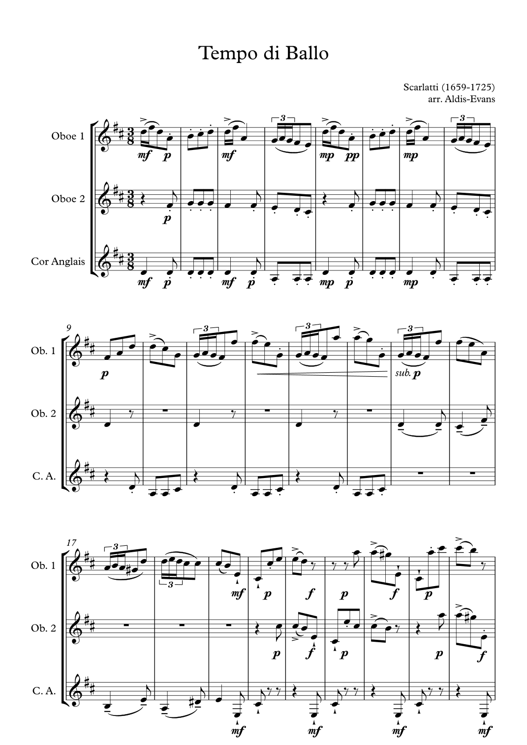 Tempo di Ballo (arr. Maddy Aldis-Evans)