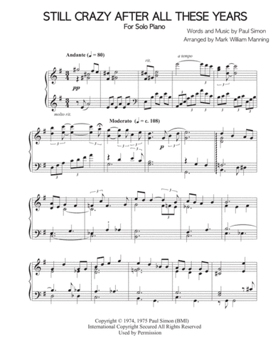 Still Crazy After All These Years (arr. Mark Manning)