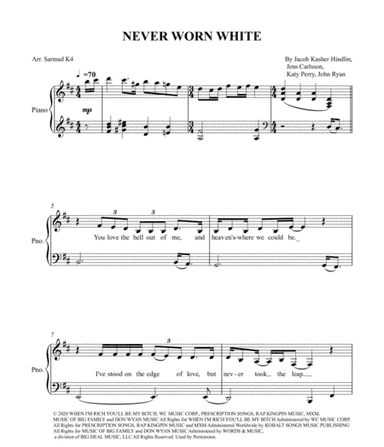 Never Worn White (arr. Sarmad K4)