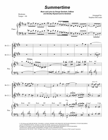 Summertime (arr. Stephen DeCesare)