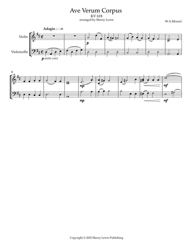 Ave Verum Corpus KV 618 (arr. Sherry Lewis)