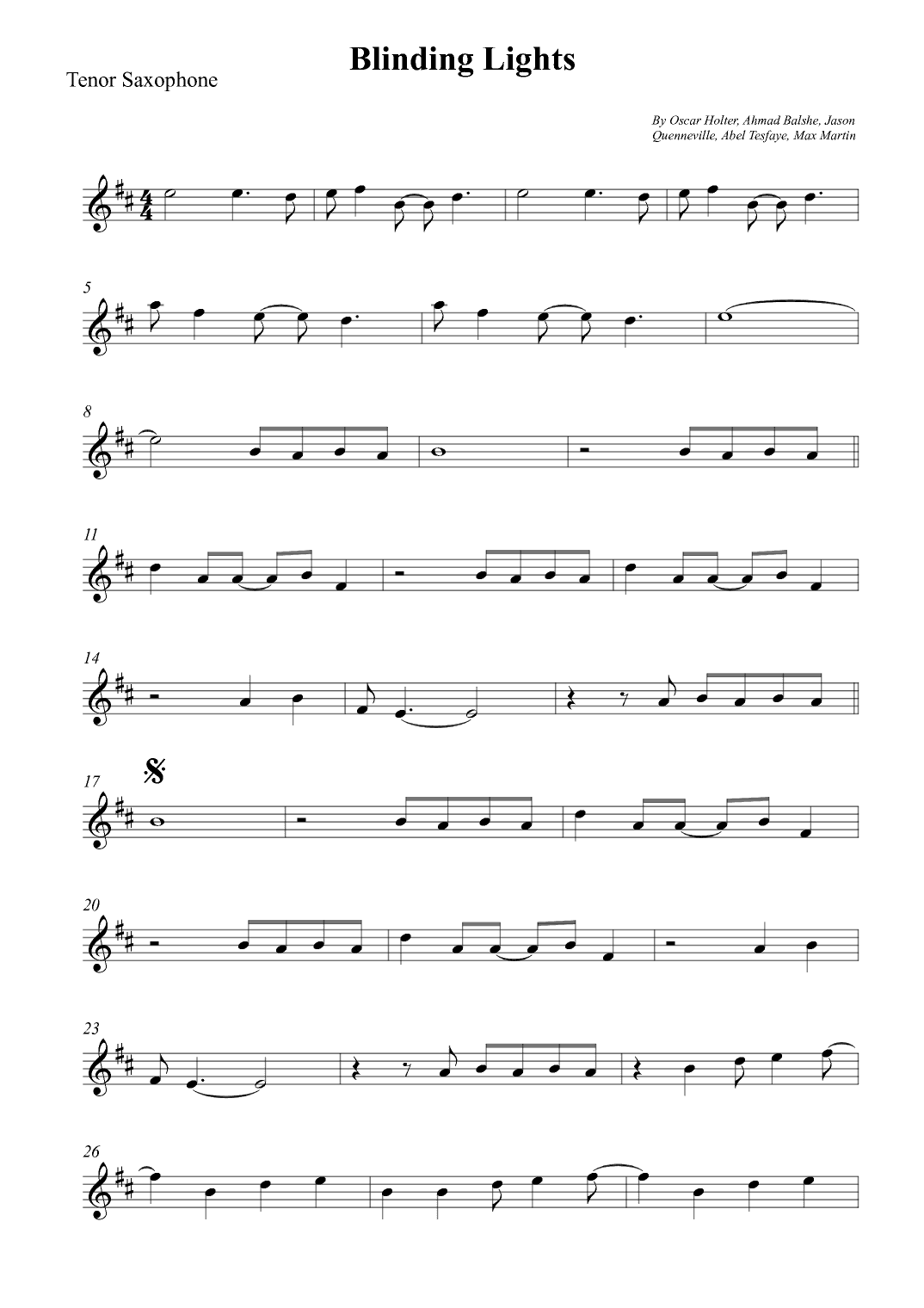 Blinding Lights (arr. Wesley S. SIlva)