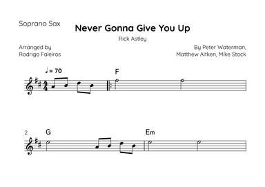 Never Gonna Give You Up (arr. Rodrigo Faleiros)