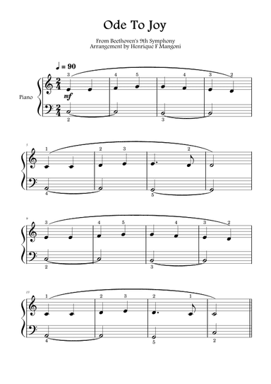 Ode To Joy (arr. Henrique F Mangoni)