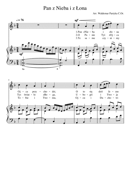 Koleda / Polish Christmas carol -  "Pan z Nieba i lona"