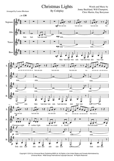 Christmas Lights (arr. Louise Bloxham)