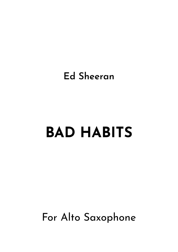 Bad Habits (arr. Jireh J.)