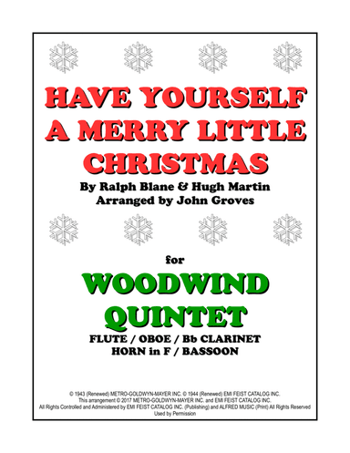 Have Yourself A Merry Little Christmas (arr. John Groves)