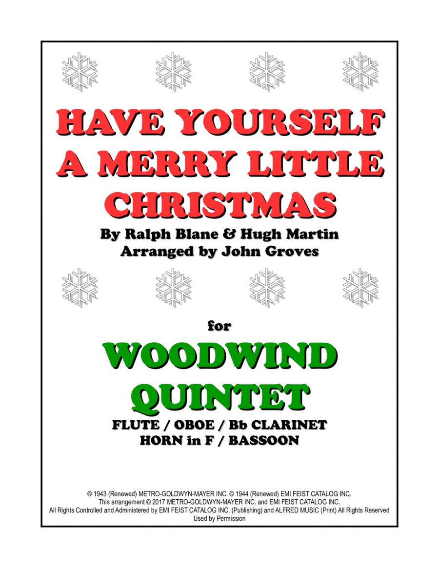 Have Yourself A Merry Little Christmas (arr. John Groves)