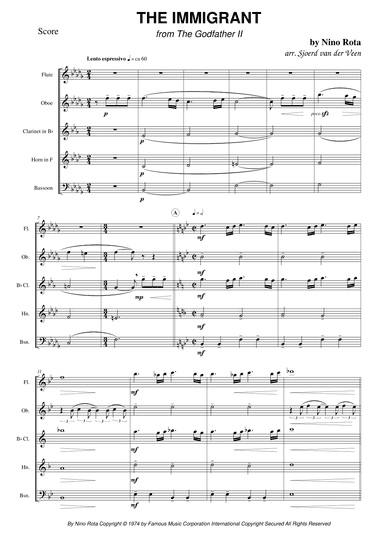 Part Ii/immigrant Theme (arr. Sjoerd van der Veen)