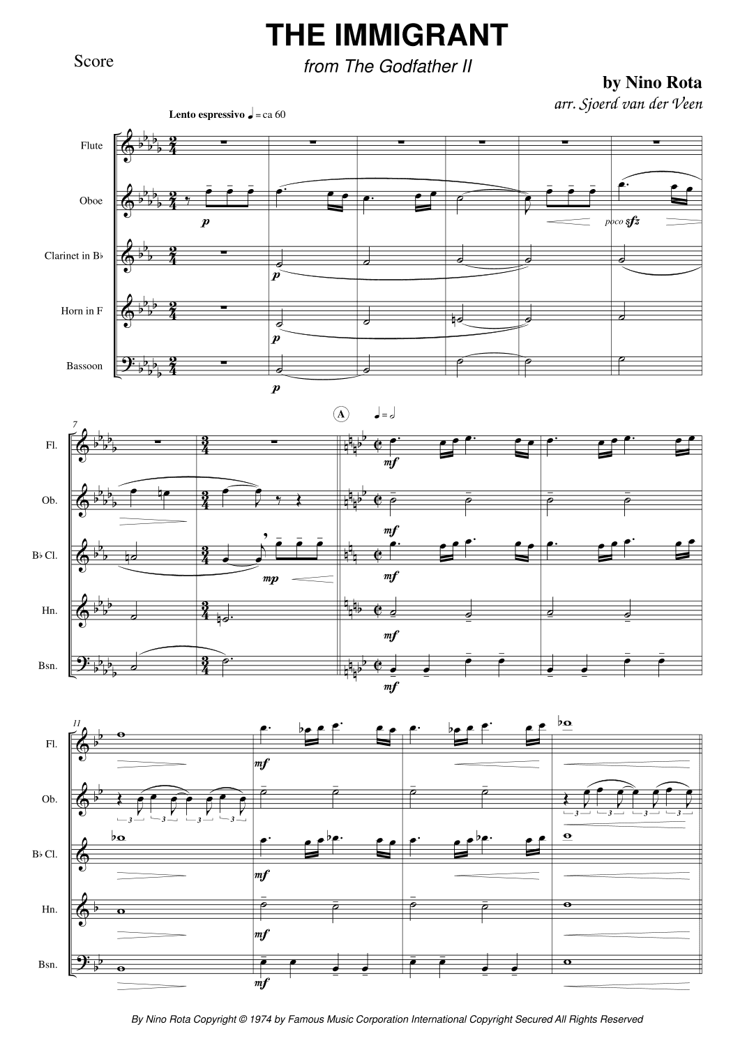 Part Ii/immigrant Theme (arr. Sjoerd van der Veen)
