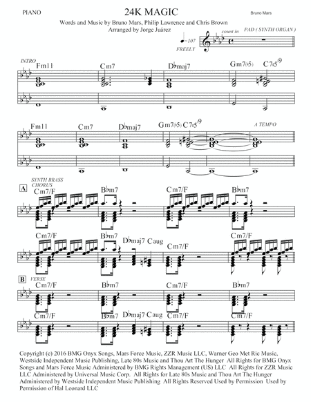 24K Magic (arr. Jorge Juárez)