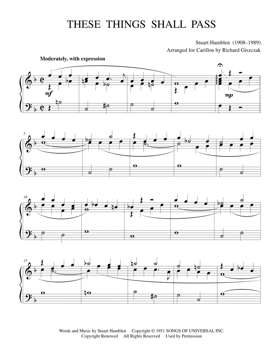 These Things Shall Pass (arr. Richard Giszczak)