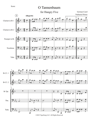 O Tannenbaum (for Hungry Five) (arr. Nathaniel Hontz)