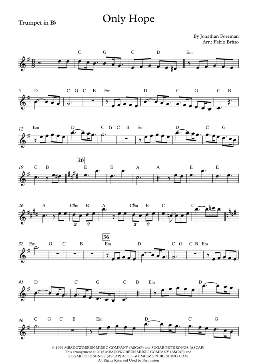 Only Hope (arr. Fabio Britto)