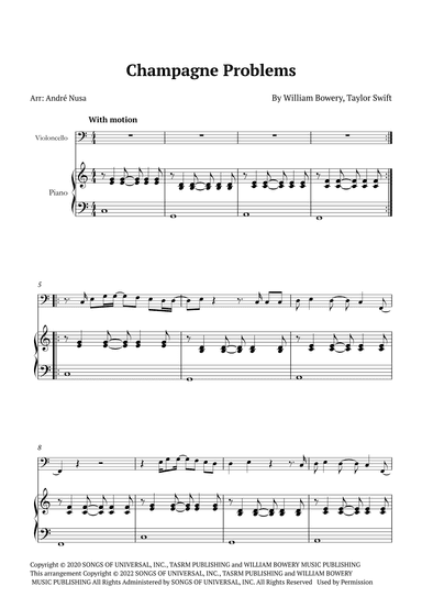Champagne Problems (arr. André Nusa)