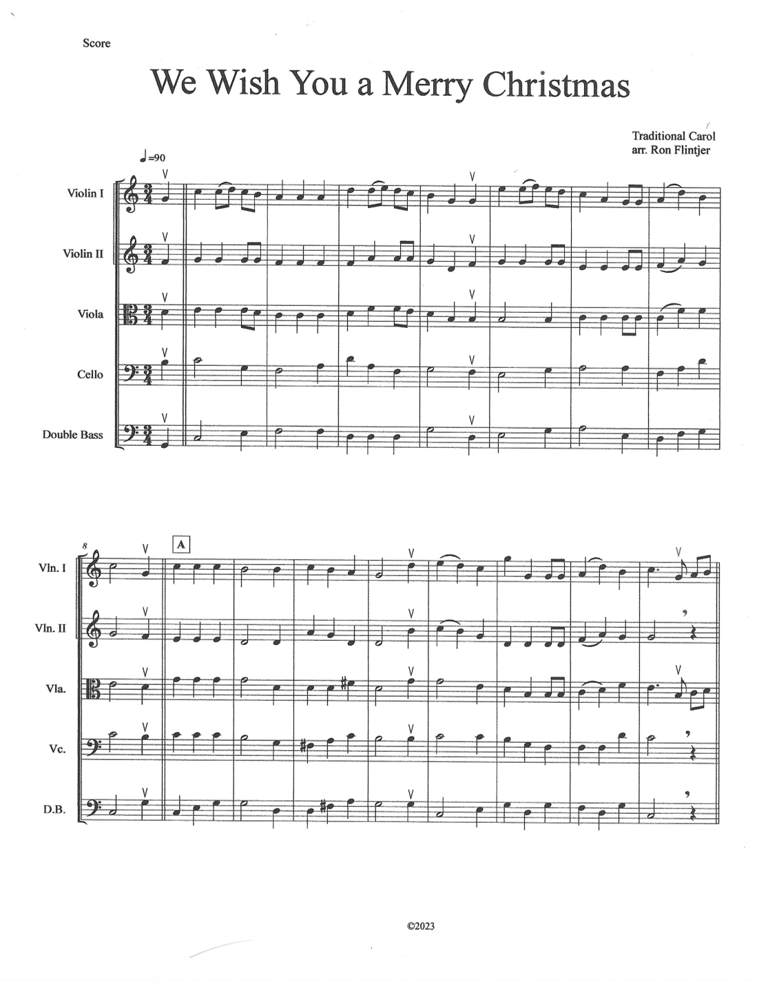 We Wish You a Merry Christmas and a Happy New Year (arr. Ron Flintjer)