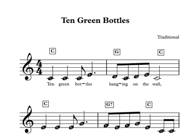 Ten Little Bottles (in C Major) (arr. Suzan Beyazit)