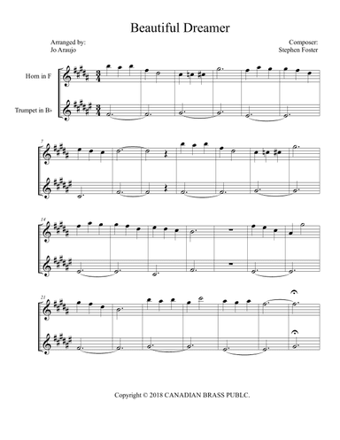 BEAUTIFUL DREAMER (arr. JO ARAÚJO)
