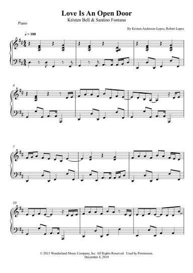 Love Is An Open Door (arr. Wesley S. SIlva)