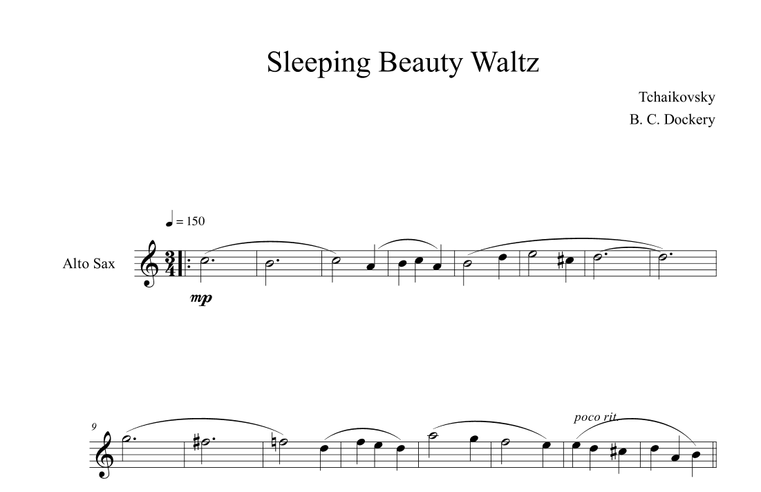 Sleeping Beauty Waltz (Alto Sax Solo) (arr. B. C. Dockery)
