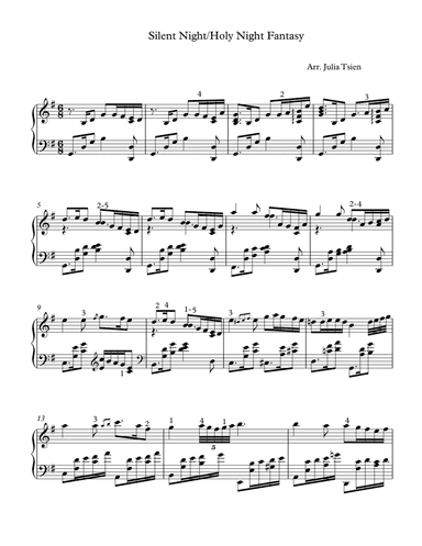 Silent Night/Holy Night Fantasy (arr. julia tsien)