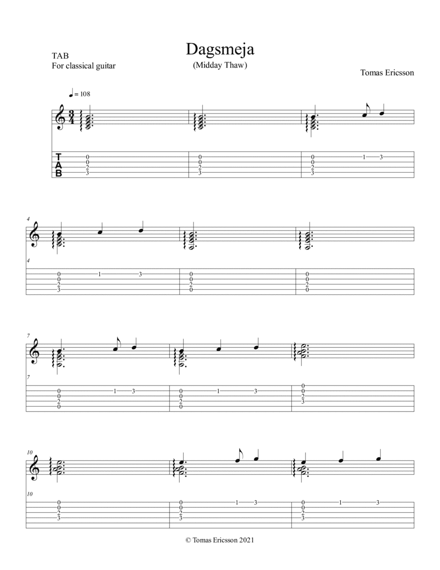 Dagsmeja (Midday Thaw) TAB
