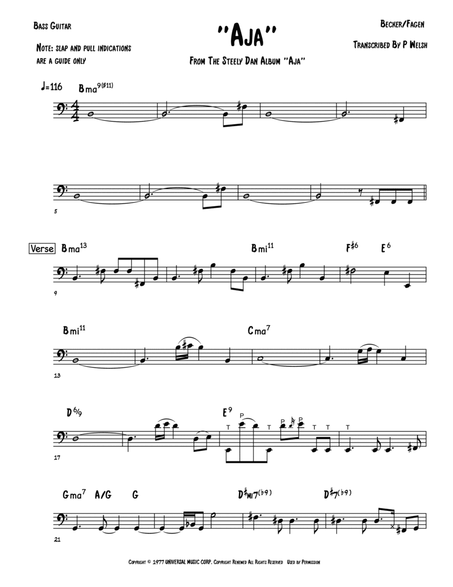 Aja (arr. Accubass)