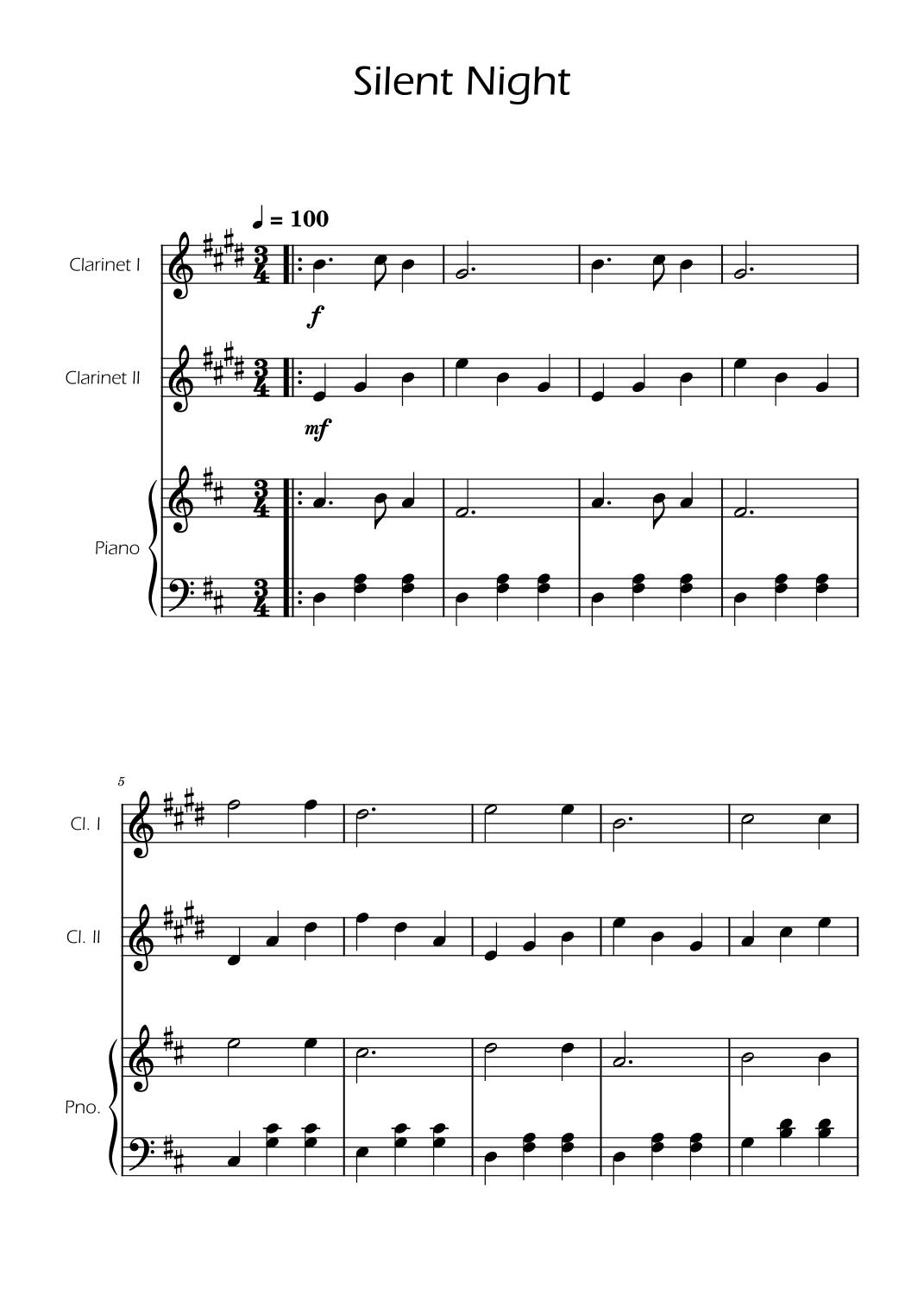 Silent Night - Cello Duet w/ Piano (arr. Ygor Nunes)
