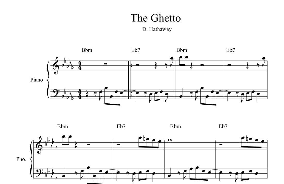The Ghetto (arr. funkyfm (BMI))