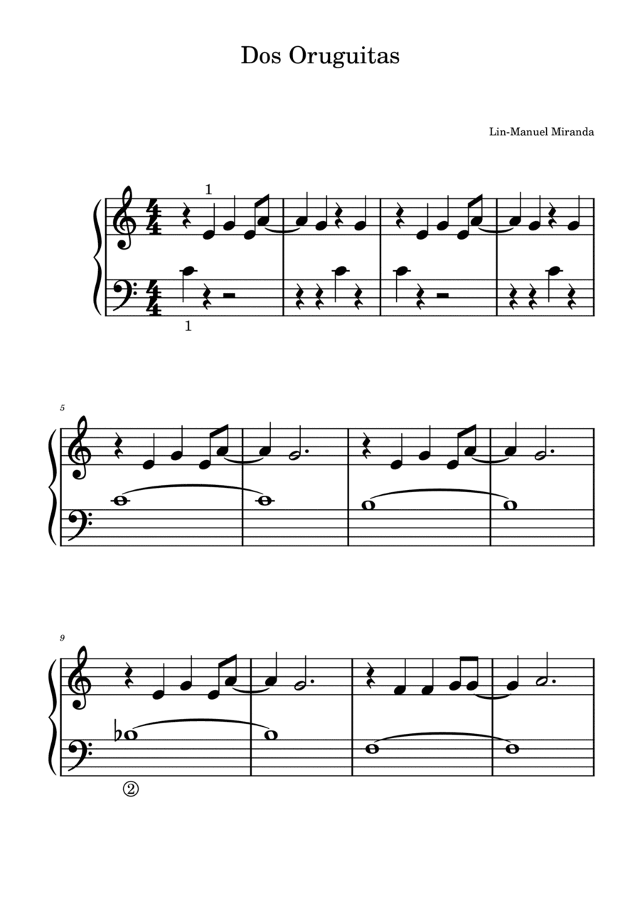 Dos Oruguitas (arr. Brianne Paik)
