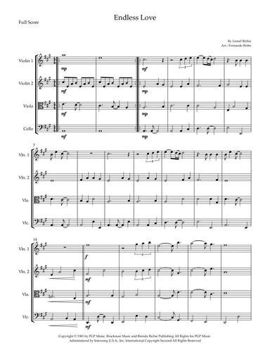 Endless Love (arr. Fernando Britto)