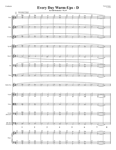 D - Every Day Warm-Ups for Full Orchestra